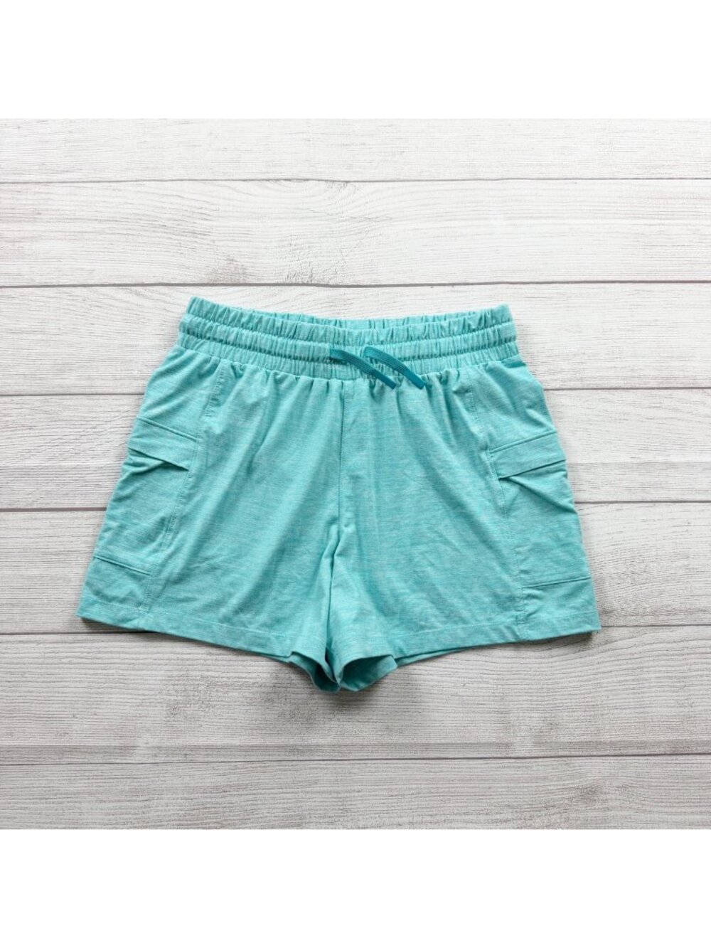 Soybu Girls Shorts Aqua Teal Cargo Pocket Active Shorts UPF 50+ L 14-16